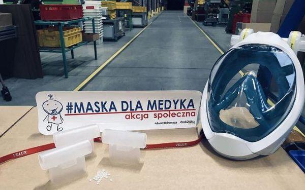 Velux przerabia maski dla personelu medycznego