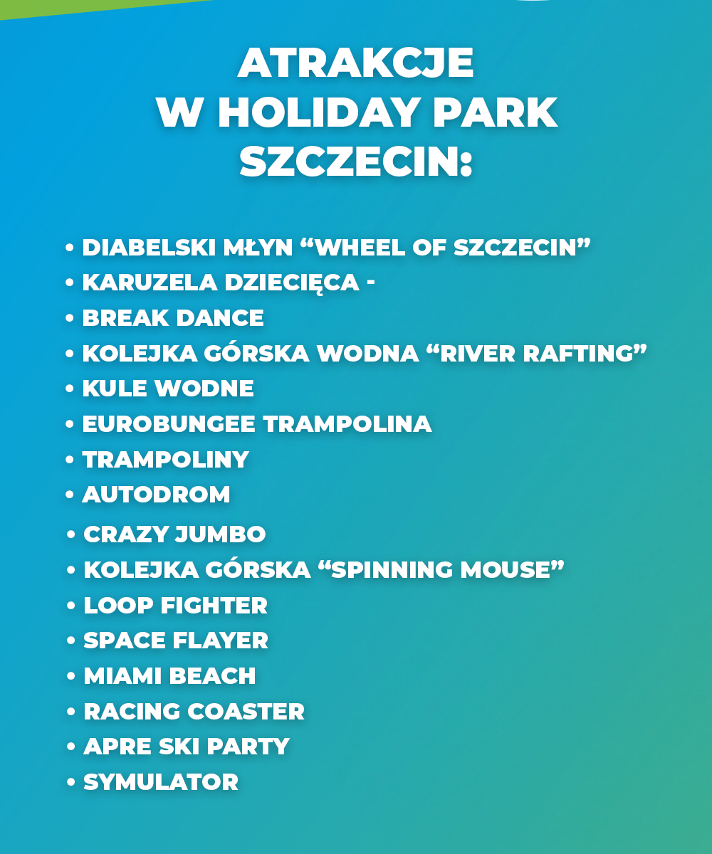 Zaszalej w Holiday Park Szczecin!
