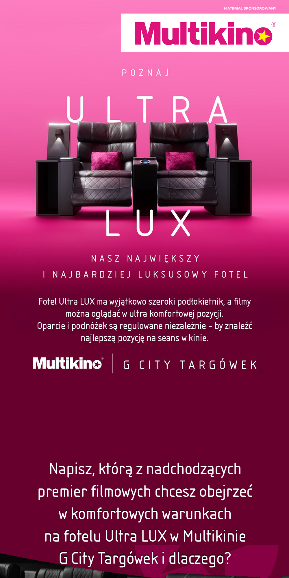 Wygraj bilet do Multikina G City Targówek!